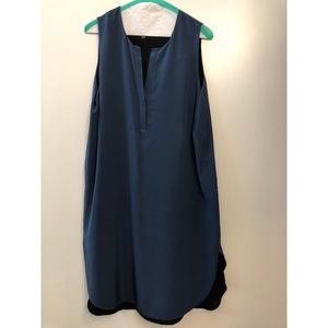 Vince Navy and Black Silk Dress